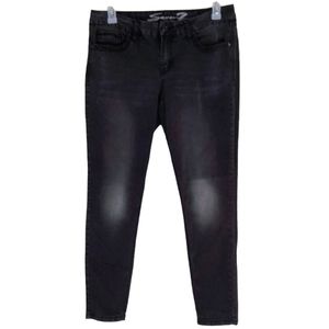 SEVEN 7 Skinny Jeans Women Black Mid Rise 5 Pocket Size 12 Pre-owned